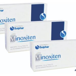 Minoxidil Crecimiento Capilar MINOXITEN SUIPHAR 3 Cajas X 30 Tab